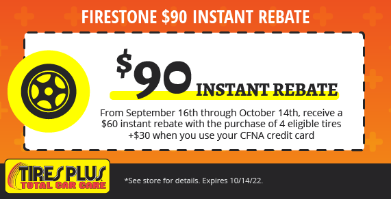 firestone instant rebate, tires plus of north dakota